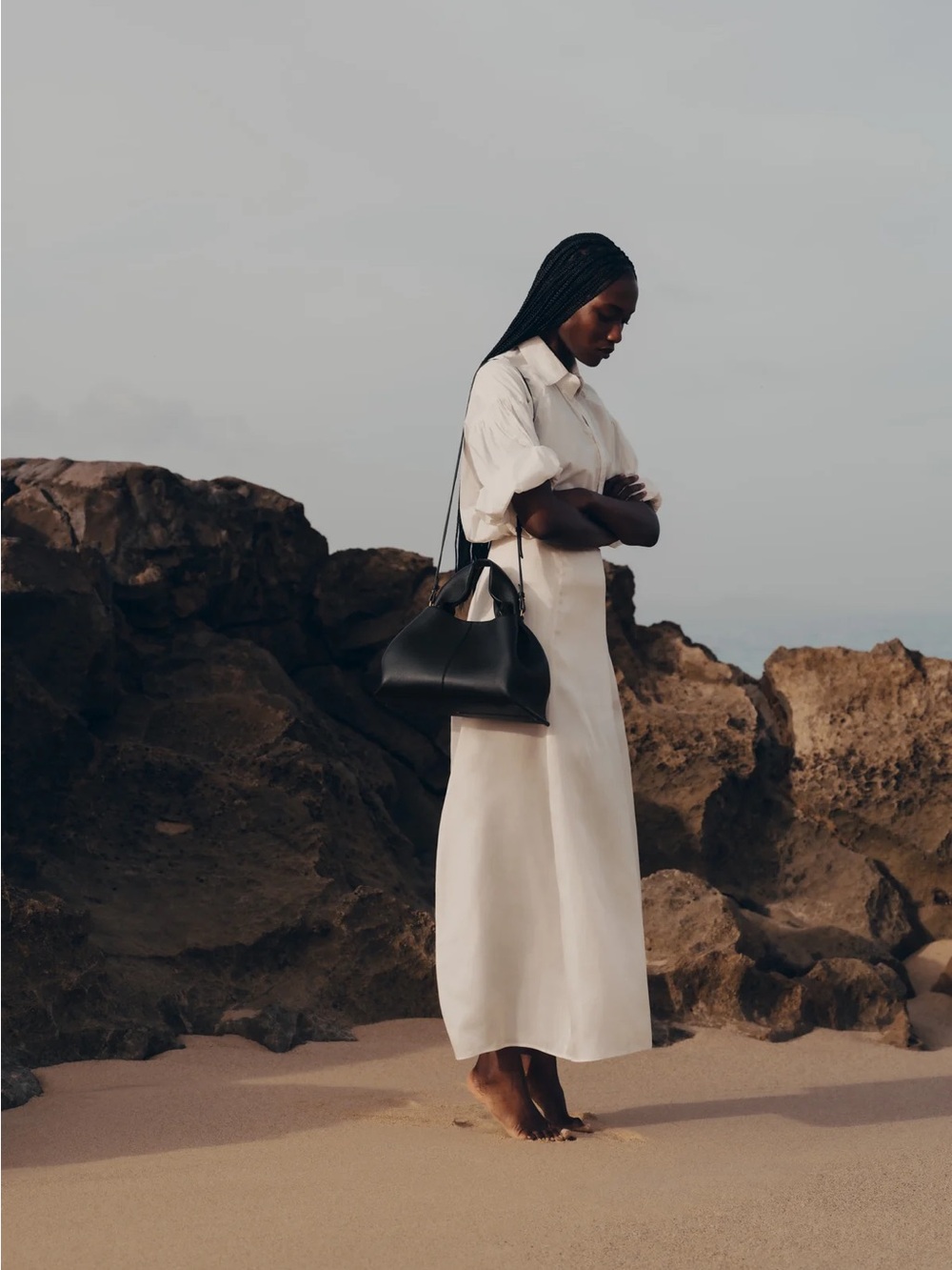 POLENE Numéro Neuf EDITION TEXTURED BLACK bag * no shoulder strap - Picture 7 of 17